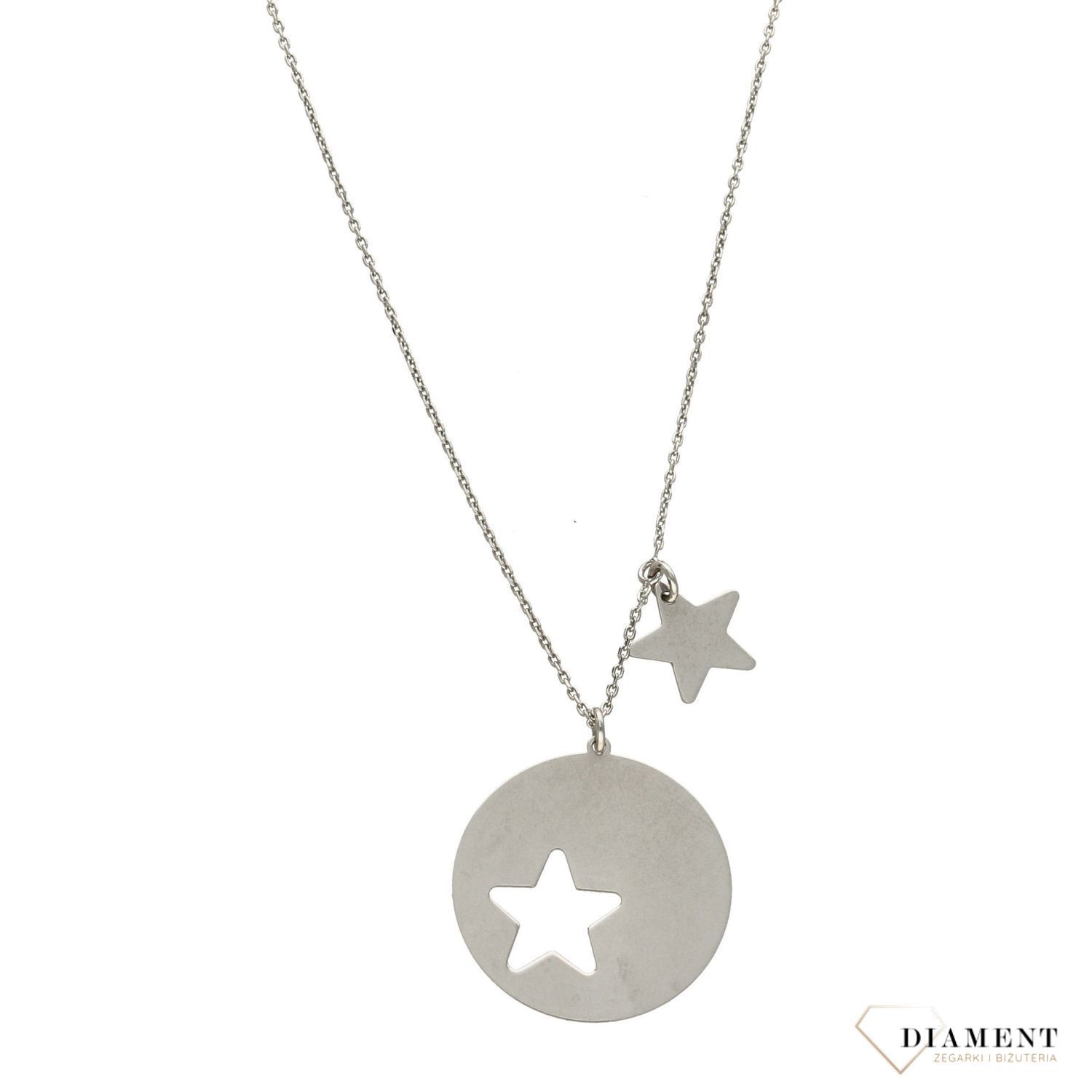 Naszyjnik srebrny gwiazdka w kółku Dall'Acqua ✓Srebrne Naszyjniki Damskie w Sklepie z Biżuterią zegarki-diament.pl.jpg